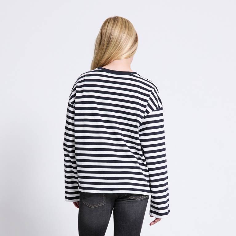 Striped longsleeve tee "Ammie star" Navy